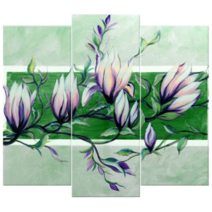 OBRAZ DRUKOWANY  Słodycz magnolii w zieleni 90x80