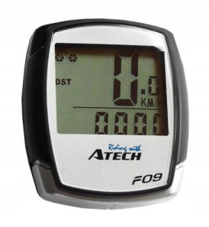 Licznik Rowerowy Atech 9-funkcji Przewód Tu09