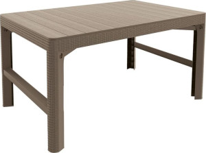 Plastikowy stół ogrodowy LYON 116 x 72 cm - cappuchino