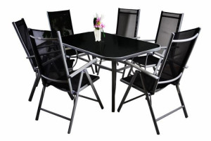 Komplet mebli ogrodowych aluminium stół + krzesła