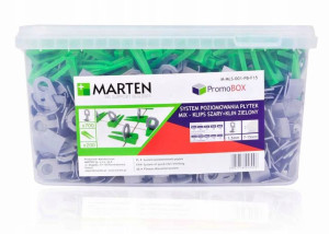 System Poziomowania Duże Wiadro Marten Klips 700szt Klin 200szt