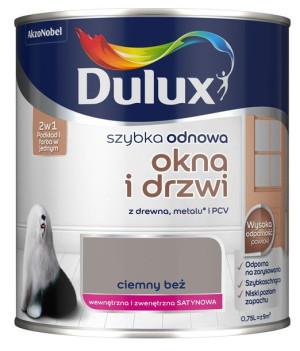 DULUX SZYBKA ODNOWA okna i drzwi, ciemny beż 750ml