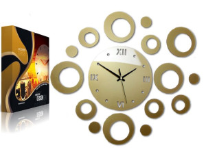 Zegar Ścienny Ring Kolor Metaliczny Złoty 55cm