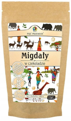 Migdały W Czekoladzie 100g Pięć Przemian Bez Cukru