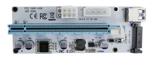 Riser 008S USB3.0 PCI-E 1x-16x zasilany 6PIN SATA