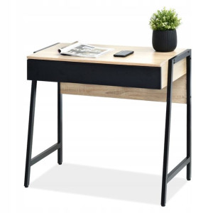 Designerskie Biurko 80cm Z Szufladą Nors Sonoma Czarne
