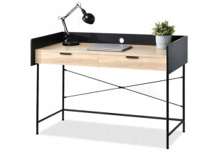 Designerskie Biurko Skandynawskie Haga Blat Sonoma Korpus Czarny