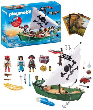 Klocki Playmobil 70151 Statek Piracki Z Silnikiem + Gratis