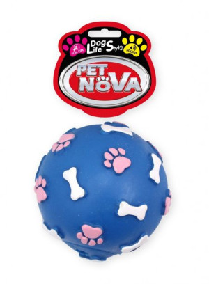 PET NOVA Zabawka dla psa piłka piszcząca 9cm