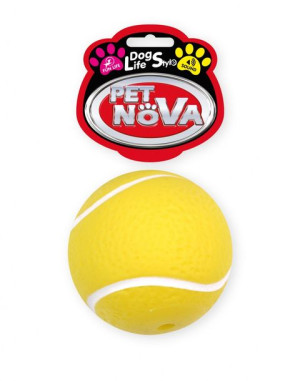 Piłka tenisowa Pet Nova gumowa żółta 7 cm