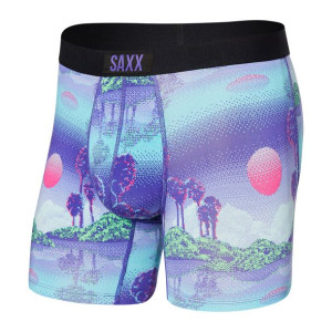 Bokserki męskie szybkoschnące SAXX VIBE Boxer Brief - Fioletowy krajobraz S