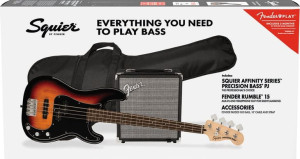 Squier Affinity Pack  PJ Bass LRL 3TS + Rumble 15