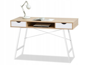 Popularne Biurko 120cm Do Wnętrza Scandi Gavle Sonoma-białe