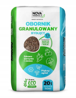 Nawóz Obornik Granulowany Bydlęcy 25 Kg 40 L