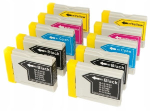 10x Tusz Do Drukarki Brother Mfc-3360c Mfc-5460cn