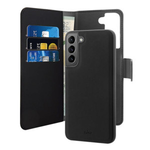 Etui PURO Wallet Detachable 2w1 Samsung Galaxy S22 (czarny)