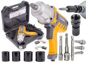 Klucz Udarowy Elektryczny 2100w 800nm 1/2" + Nasadki + Adaptery