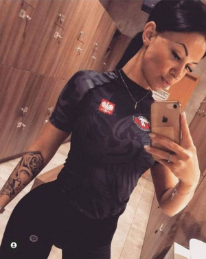 Koszulka patriotyczna damska Rashguard Polish Girl Furia rozm.S