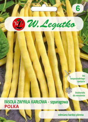 Nasiona Fasola szparagowa karłowa Polka-żółta, 50g