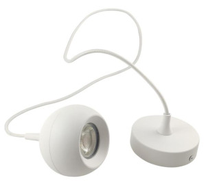 Oprawa lampa wisząca 1XGU10 kula biały mat