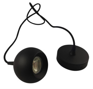 Oprawa lampa wisząca 1XGU10 kula czarny mat