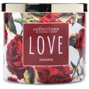 Colonial Candle Love Collection sojowa świeca zapachowa w szkle 3 knoty 14.