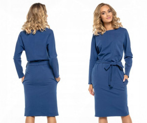 Luźna sukienka z paskiem oversize 2XL