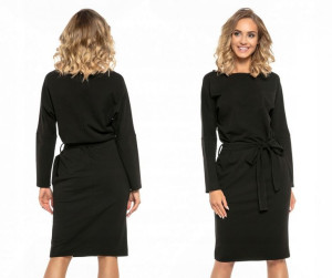 Luźna sukienka z paskiem oversize L