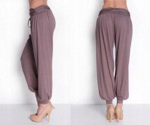 Spodnie alladynki wiązane luźne casual 2XL/3XL