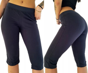 Spodnie dresowe rybaczki krótkie fitness, 3XL