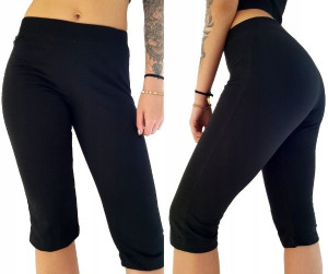 Spodnie dresowe rybaczki krótkie fitness, 3XL