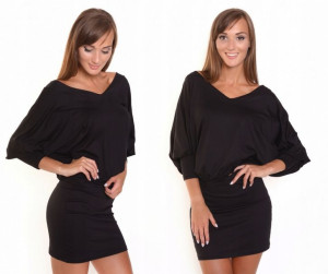 Sukienka nietoperz dzianinowa oversize, L/XL