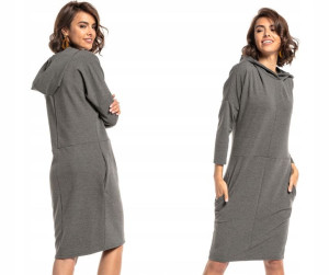 Sukienka z kapturem dresowa casual oversize M