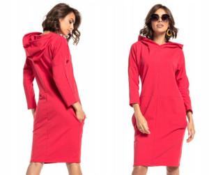 Sukienka z kapturem dresowa casual oversize S