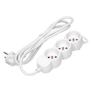 Orno Przedłużacz Biały Z Trzema Gniazdami Kabel 5m Or-ae-13145/w/5m