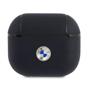 Etui BMW BMA3SSLNA Apple AirPods 3 cover granatowy/navy Geniune Leather Sil