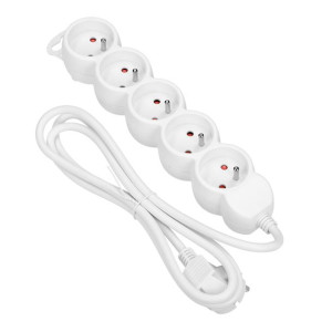 Orno Przedłużacz Biały Z Pięcioma Gniazdami Kabel 5m Or-ae-13149/w/5m