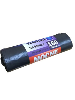 Worki Na Śmieci Odpady Czarne 160l Mocne (t)