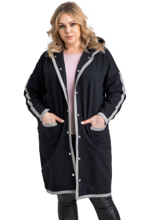Bluza LATOSZKA zapinana z kapturem czarna 38