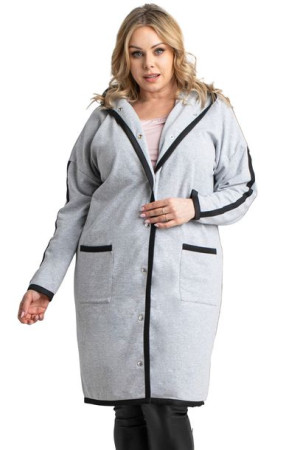 Bluza LATOSZKA zapinana z kapturem szara 40