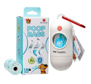 TOBY'S CHOICE Woreczki na odchody 120szt + dyspenser POOP BAGS