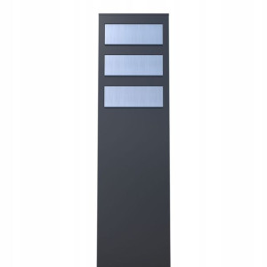 Skrzynka Lokatorska Monolith For Three Czarna Inox