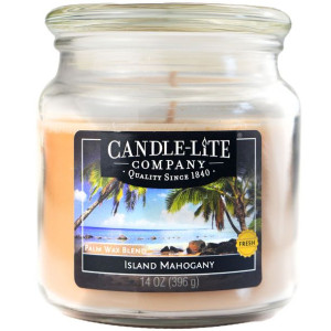 Candle-lite WM świeca zapachowa w szklanym słoju 14 oz 396 g - Island Mahog