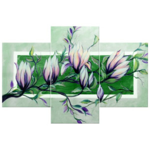 OBRAZ DRUKOWANY  Słodycz magnolii w zieleni 90x60