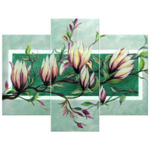 OBRAZ DRUKOWANY  Słodycz magnolii w zieleni 90x70