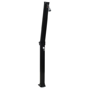 Składany prysznic solarny, czarny, 214 cm, 23 L