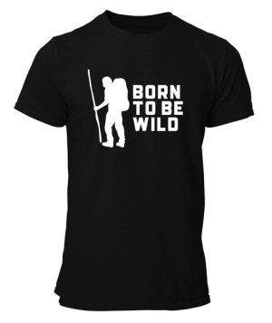 Koszulka męska BORN TO BE WILD wędrówka, góry