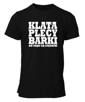 Koszulka męska na siłownie KLATA PLECY BARKI