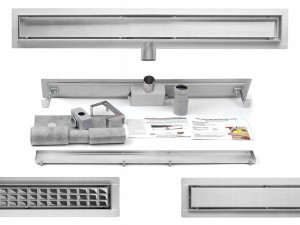 Odwodnienie Odpływ liniowy 100cm 5 Wzorów STAL 2mm