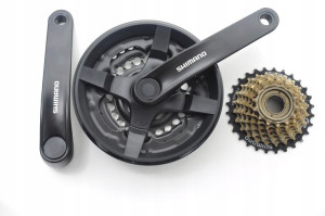 Korba Shimano Fc-ty301 48x38x28 +wolnobieg Shimano